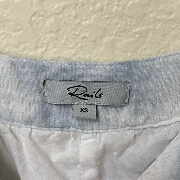 RAILS | Blue Coastal Vacation Amaya Midi Tier Dress in Cascade Tie Dye | Size XS - Picture 8 of 13